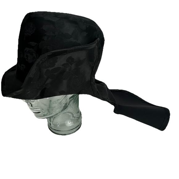 Bert Of LA Cali Vintage Victorian Witch Tear-drop Gothic Bridal Top Hat W/ Train - Picture 2 of 16